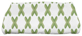 Criss Cross, Geometric Print Bath Towel, Green
