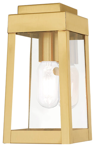 Livex Lighting Satin Brass 1-Light Outdoor Wall Lantern