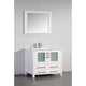 Vanity Art Vanity Set With Ceramic Top, 36", White, Led Touch-Switch Mirror