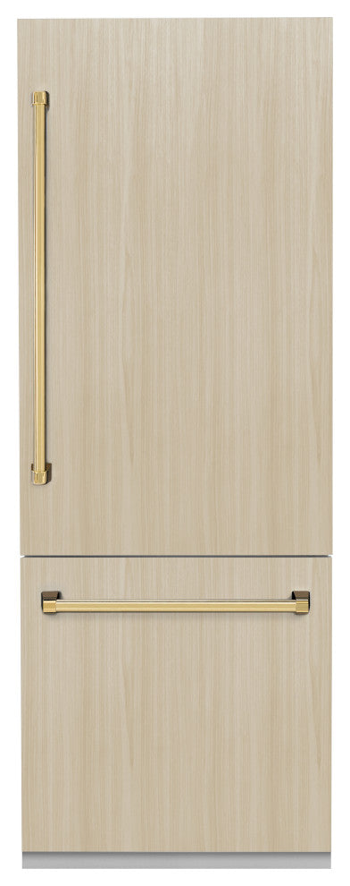 ZLINE 30" Built-in Refrigerator With a Gold Handle, RBIVZ-30-G