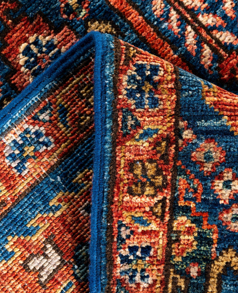 Serapi One-of-a-Kind Hand-Knotted Area Rug Blue, 2'9" x 9'10"