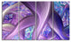 Purple Blue Fractal Curves, Abstract Canvas Art Print, 48"x28", 4 Panels