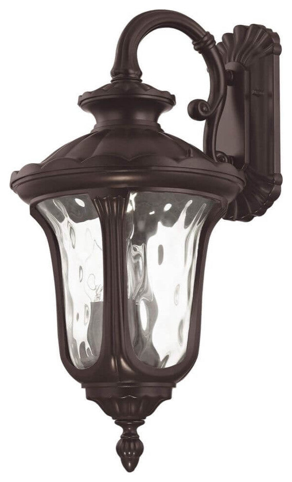 Livex Oxford 3 Light 23" Tall Outdoor Wall Lantern, Bronze