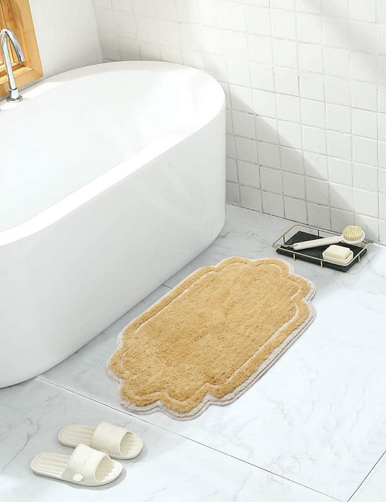 Allure Collection Absorbent Cotton Machine Washable Rug 17"x24", Yellow