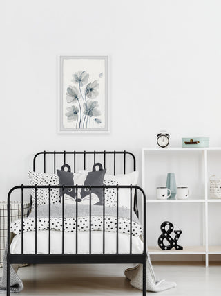 "White Poppies Bloom" Framed Painting Print