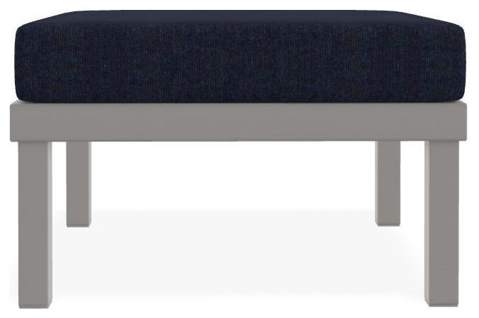 Larssen Cushion Deep Seating Outdoor Ottoman, Indigo/Warm Gray
