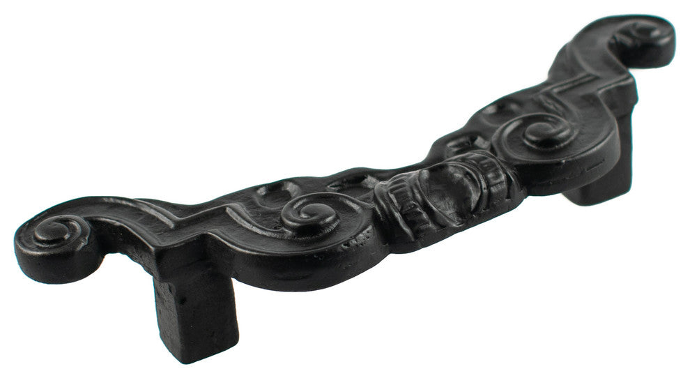 Ornate Pewter Cabinet Pull Hawk Hill Hardware, Wrought Iron