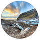 Vatnajokull Glacier Trail Iceland, Seashore Round Wall Art, 11"