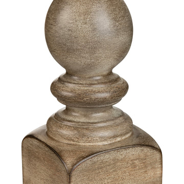 25"H Brown Resin Table Lamp With Oatmeal Drum Shade, Set of 2