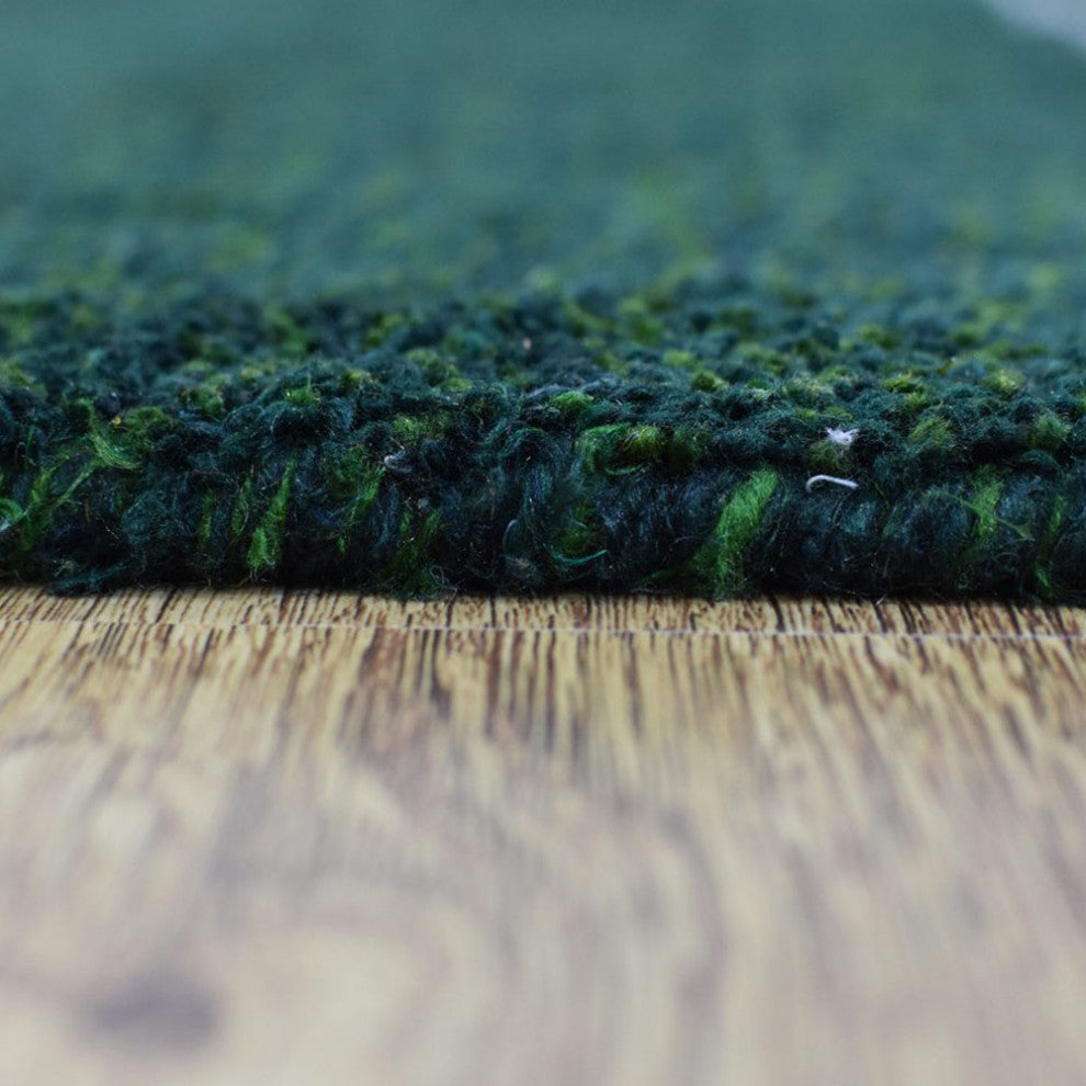 HAND KNOTTED LOOM SILK ECO-FRIENDLY AREA RUG-6'x9',Rectangle,Green,Contemporary