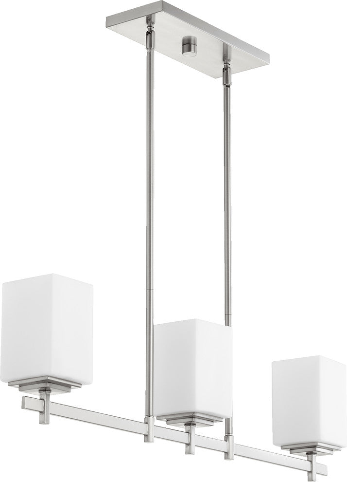 Delta 3-Light Island Fixture, Satin Nickel