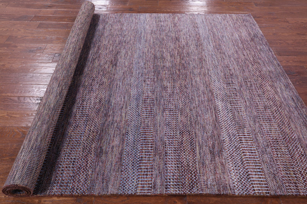 Wool and Silk Savannah Grass Handmade Rug 6' 2" X 9' 3" Q11934