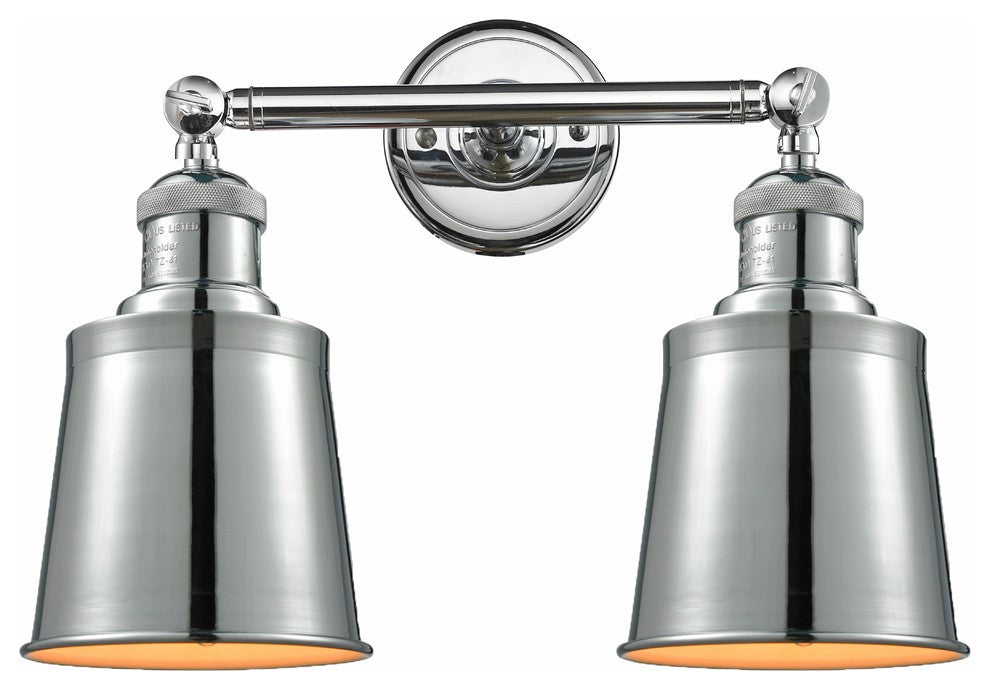 Addison 2-Light Bath Vanity-Light, Polished Chrome, Polished Chrome