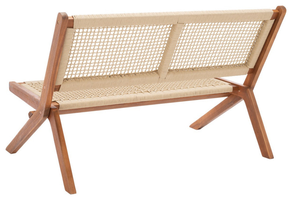 Safavieh Kobina Outdoor Bench Natural/Natural Rope