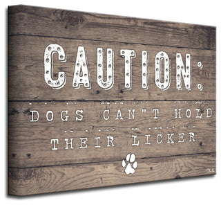 Ready2HangArt 'Caution-Dog' Wrapped Canvas Pet Wall Art, 30"x40"