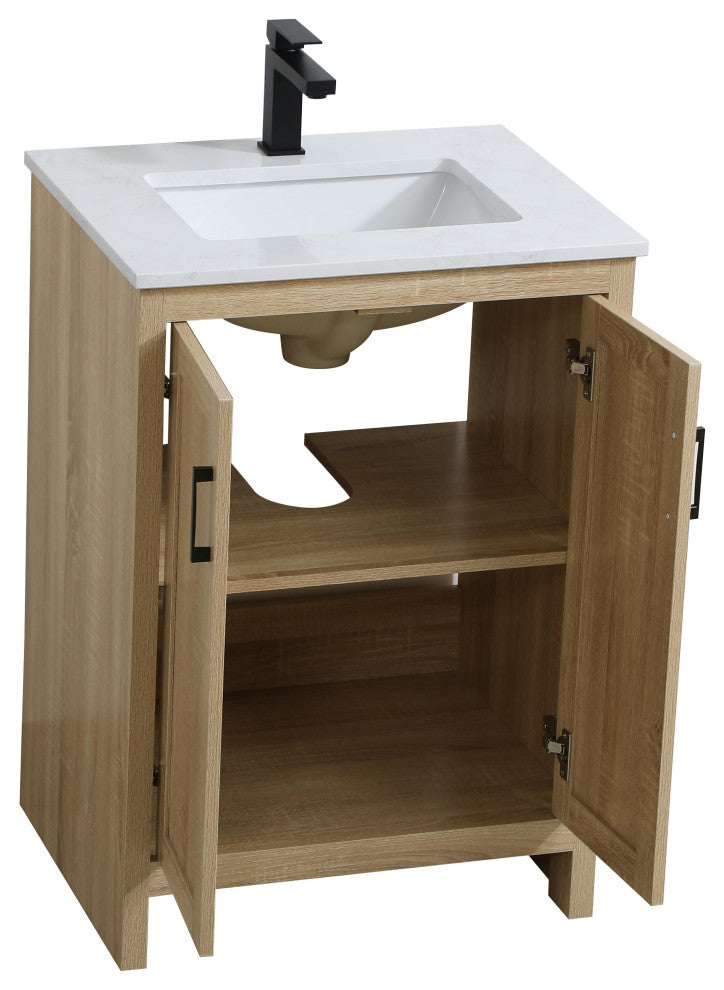 Home Living 24" Single Bathroom Vanity, Mango Wood