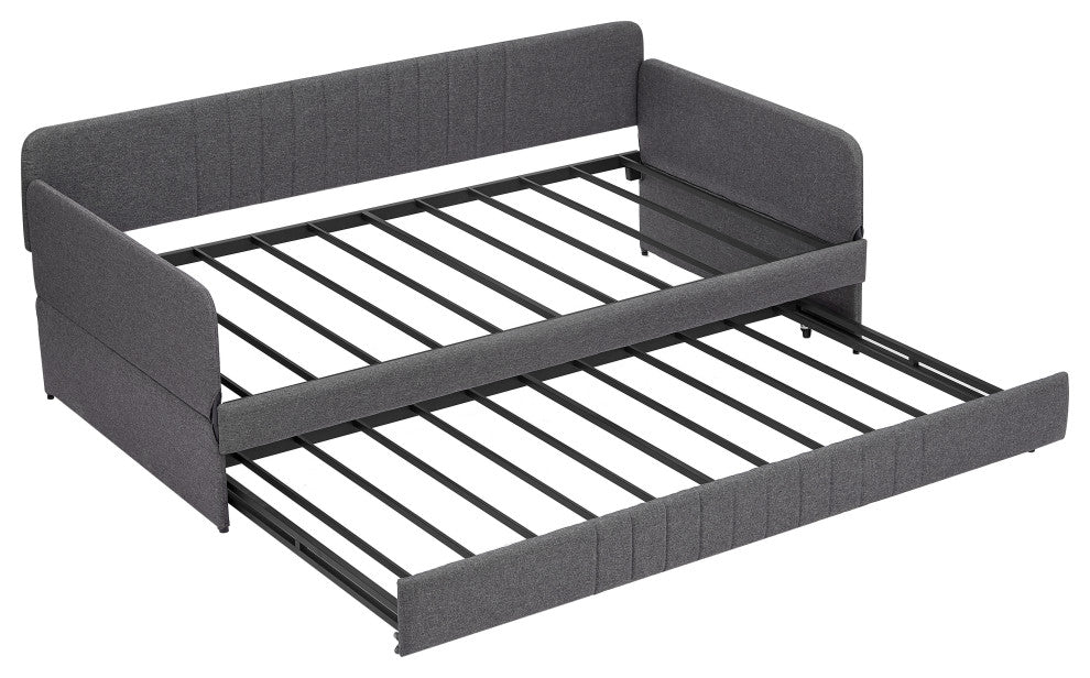 Gewnee sofa bed metal framed with trundle twin size
