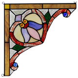 ARISTELLA Victorian Tiffany-glass Window Panel 10inches Wide