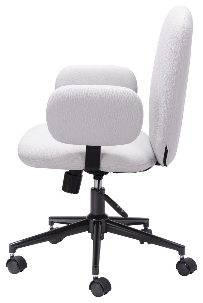 Computer Work Chair, Metal Steel, Fabric, Beige, Black, Home Business Office