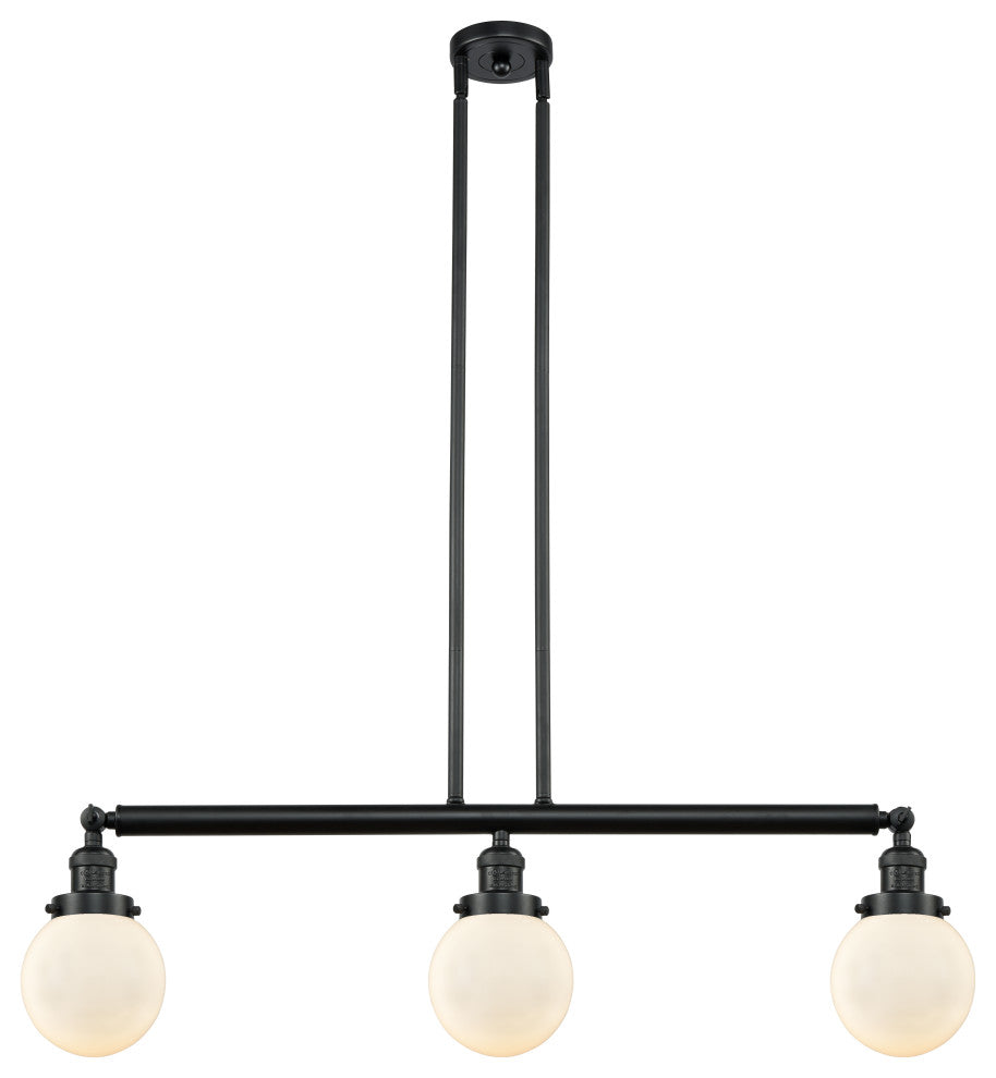 Innovations 213-Bk-S-G201-6-Led 3 Light Dimmable Led 38" Island Light