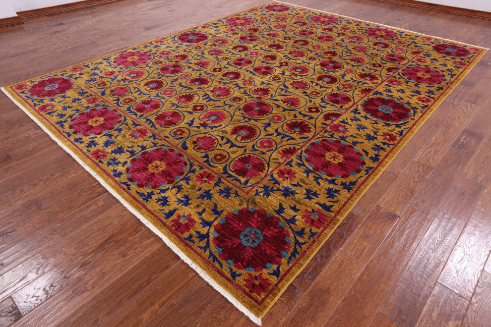 William Morris Handmade Wool Rug 9' 3" X 12' 1" Q6546
