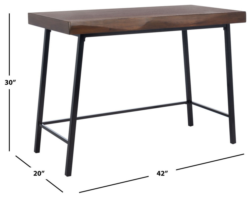Safavieh Bernhart Desk, Walnut/Black