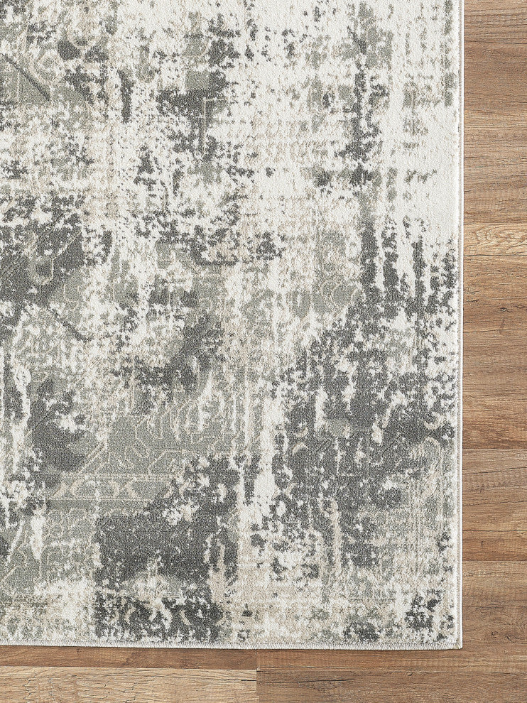 Abani Urbana URB100A Bohemian Grey Beige Distressed Area Rug