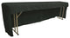 Open Back Polyester Poplin Fitted Tablecloth for Classroom Tables, Black