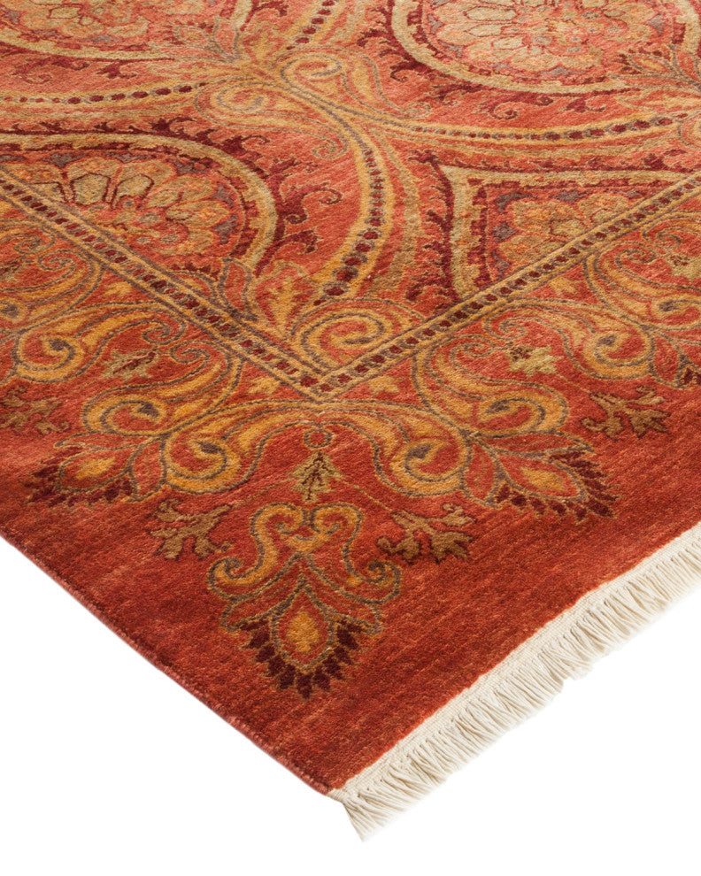 Rylie, One-of-a-Kind Hand-Knotted Area Rug Pink, 8'1"x9'10"