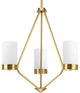 Elevate 3-Light Chandelier, Brushed Bronze
