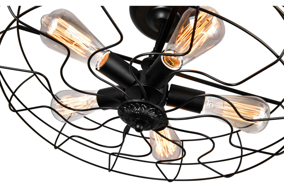 CWI LIGHTING 9606P18-5-101 5 Light Pendant with Black finish