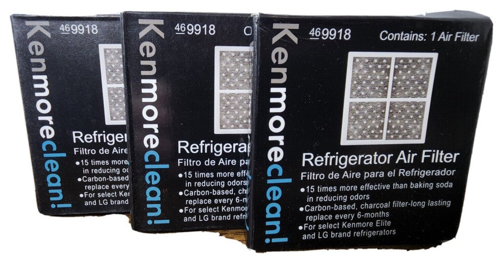 3 Pack Kenmore Elite 9918 Clean Flow Replacement Refrigerator Air Filter 469918