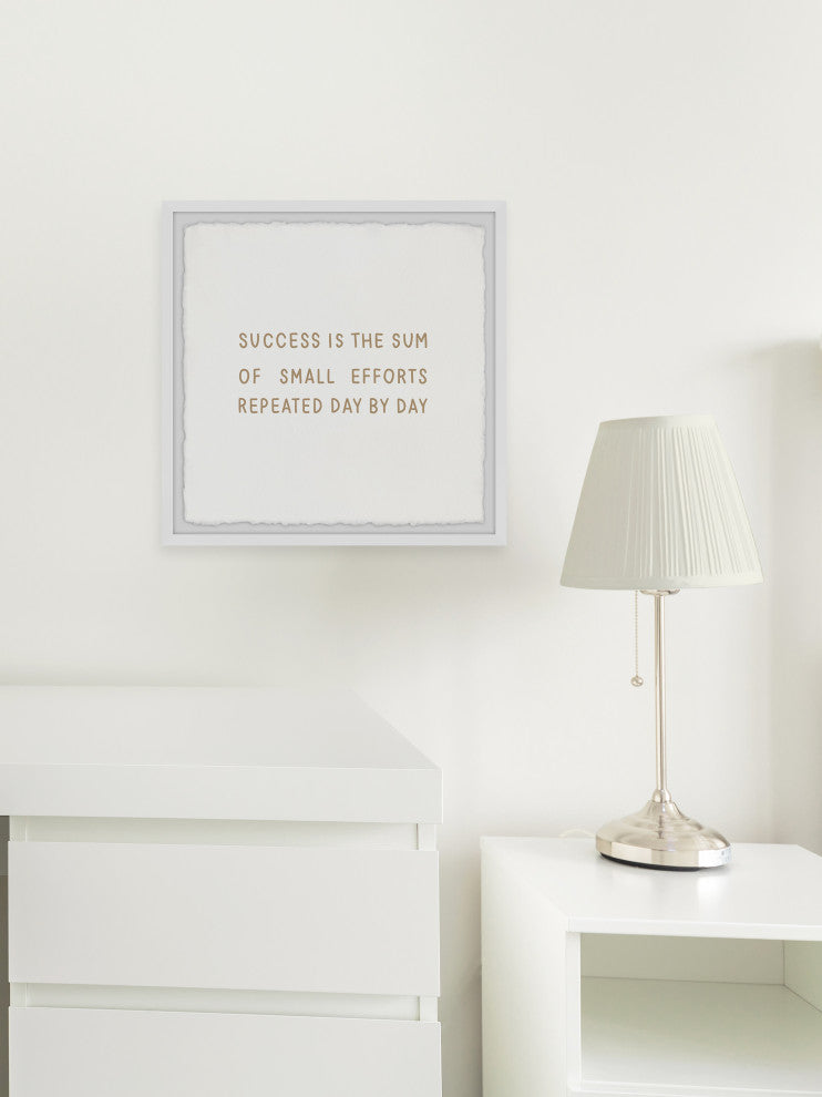 "Small Efforts" Framed Painting Print, 12x12