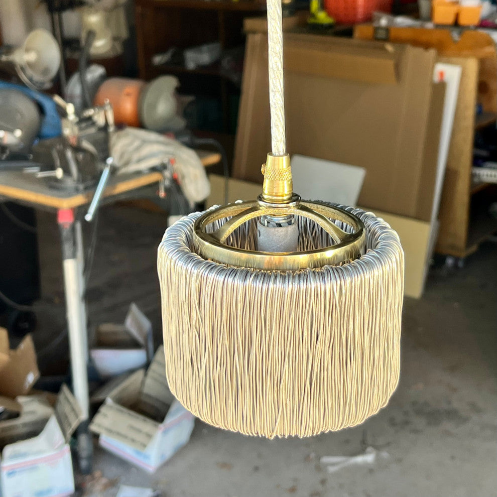 Tesla Wire Coil Shade Mini Pendant 1