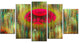 Yellow World of Infinite Universe, Abstract Canvas Art Print, 60"x32", 5 Panels