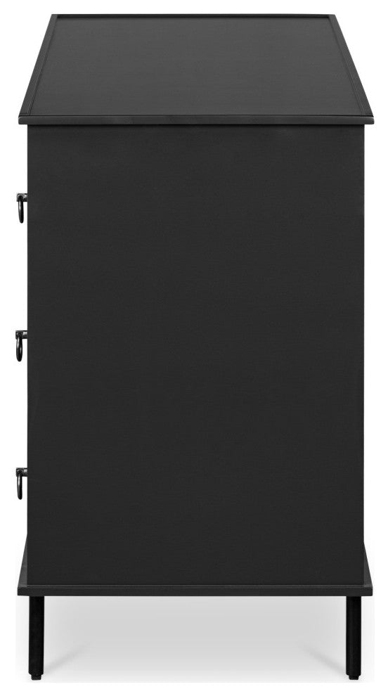 Reagan 6 Drawer Dresser Black