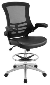 Black Attainment Vinyl Drafting Chair