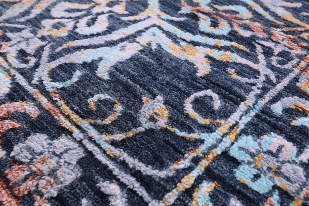 Persian Wool and Silk Hand Knotted Rug 8' 0" X 10' 0" Q8705