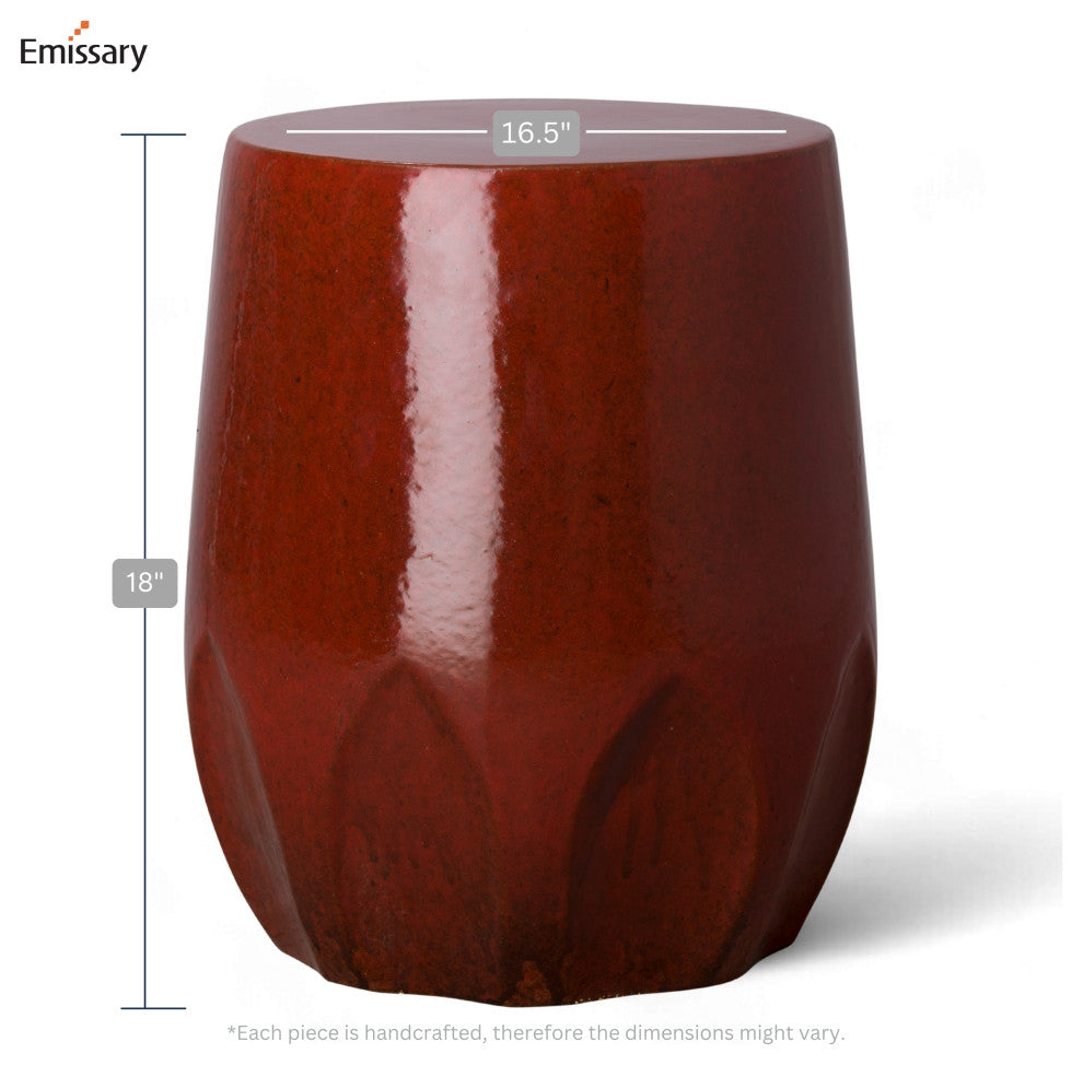 Tropical Red Calyx Stool