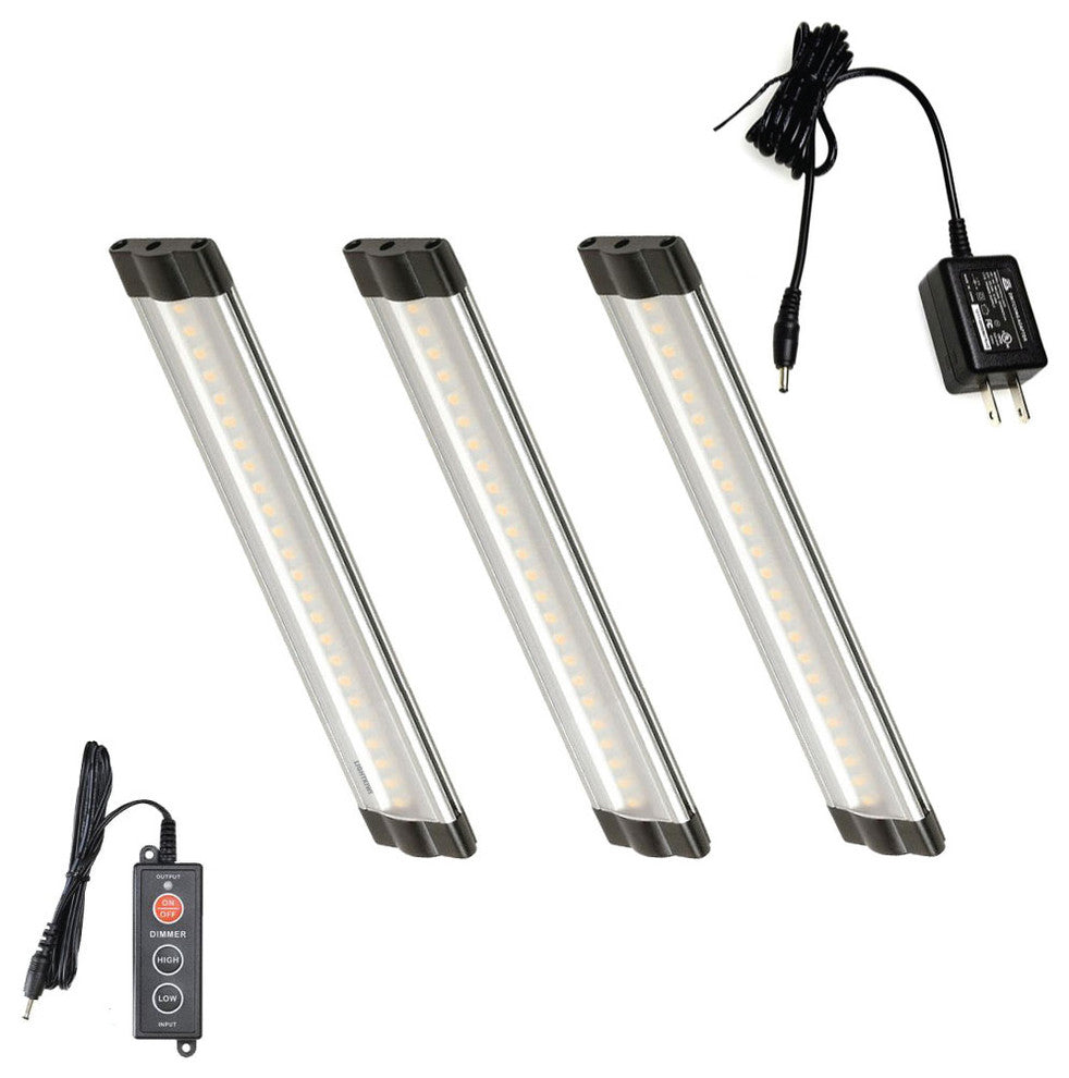 Lightkiwi K4224 6" Cool White Modular LED Under Cabinet Lighting 3-Panel Kit
