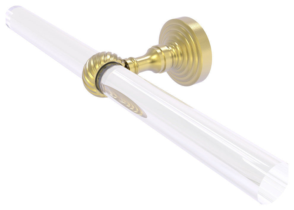 Pacific Grove 2 Arm Guest Towel Holder with Twisted Accents, Satin Brass