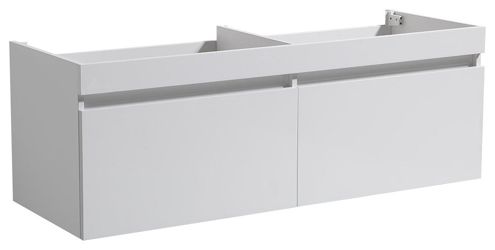 Fresca Largo 57" White Modern Double Sink Bathroom Cabinet