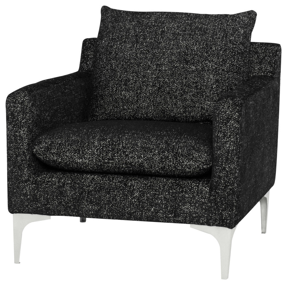 Anders Salt & Pepper Fabric Single Seat Sofa, HGSC844