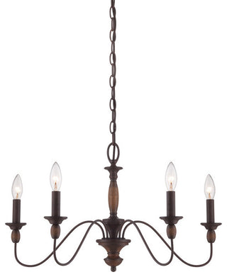 Quoizel HK5005TC Five Light Chandelier Holbrook Tuscan Brown