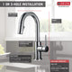 Delta Trinsic Single Handle Pull-Down Bar / Prep Faucet, Arctic Stainless