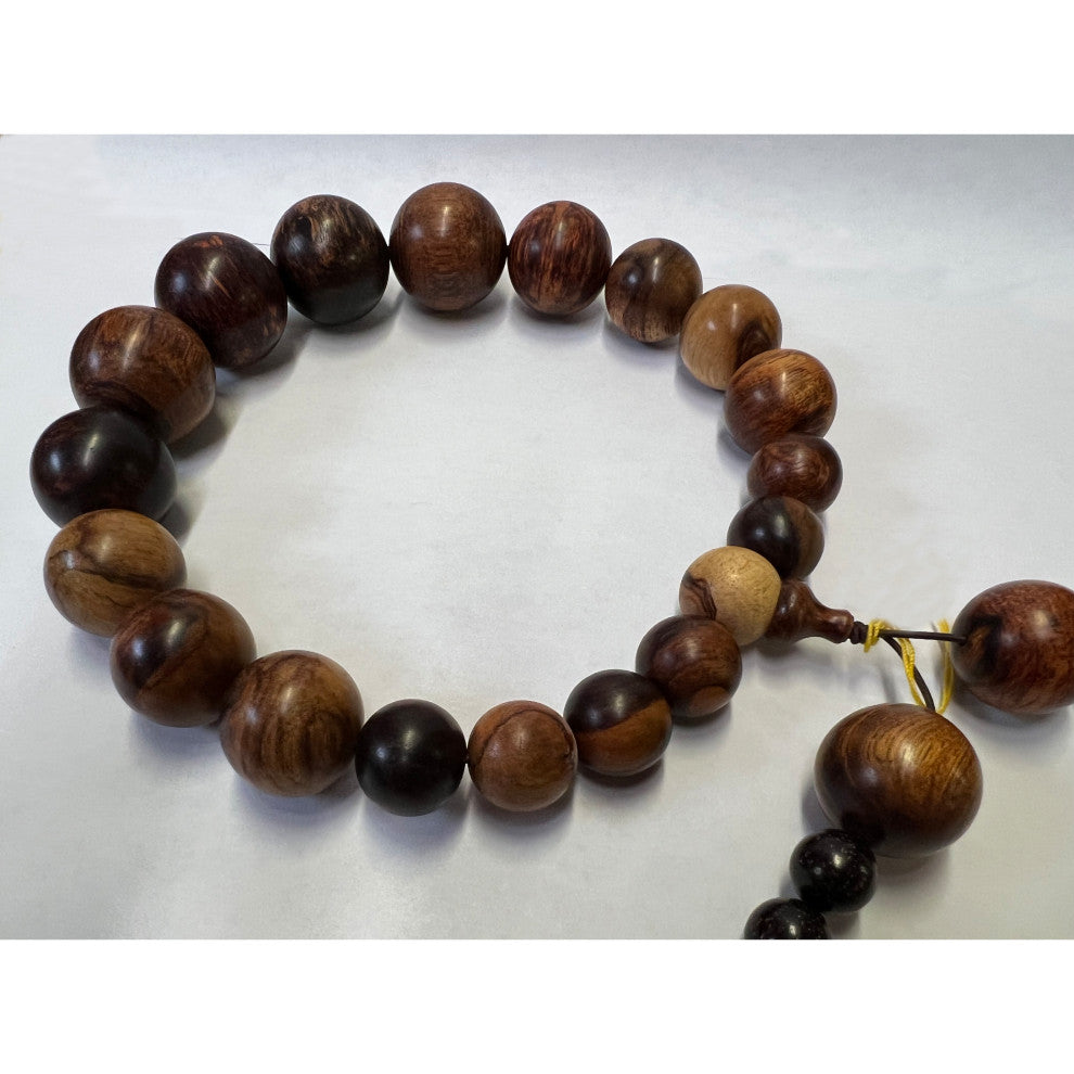 Chinese Huanghuali Rosewood Beads Hand Rosary Praying Bracelet Hws2411