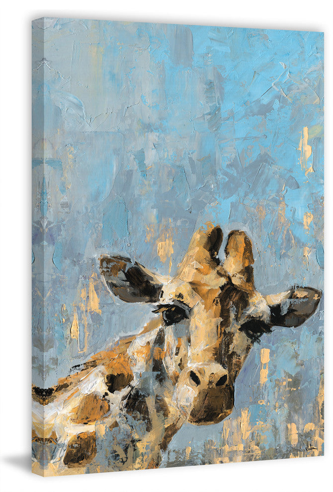 "Oh Giraffe" Painting Print on Wrapped Canvas, 16"x24"