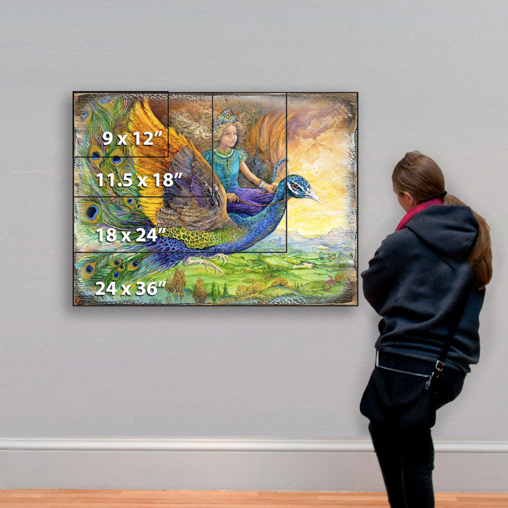 Peacock Princess Wall and Table Top Wooden Decor, 36x24