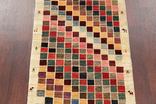 Consigned, Hand-Knotted Traditional Persian Gabbeh Oriental Area Rug, 4'0"X2'10"