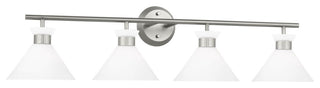 Belcarra 4 Light Bath, Brushed Steel